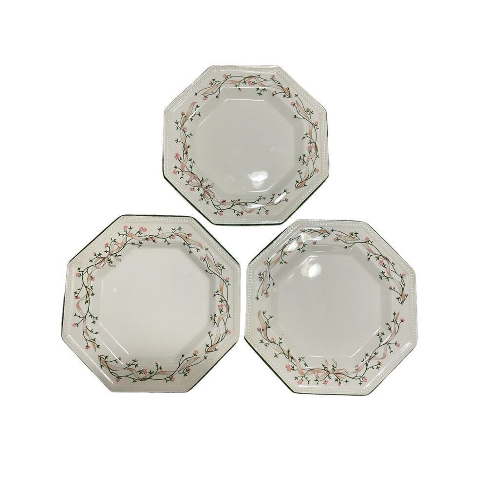 Johnson Brothers Bread Plate Eternal Beau 6" Octagonal Made in England Lot Of 3
